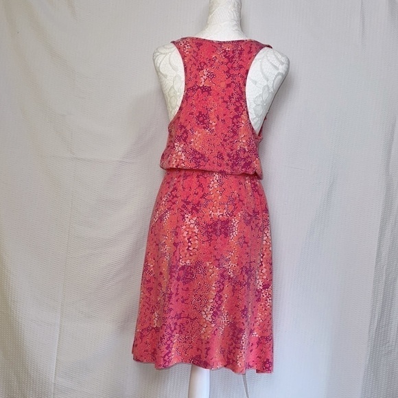 Caslon Nordstrom Pink Floral Print Ruffle Tank Sun Dress - Size Medium - Picture 2 of 7